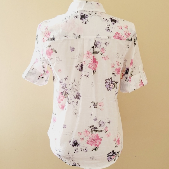 Croft & Barrow floral button down size sp - Picture 4 of 6